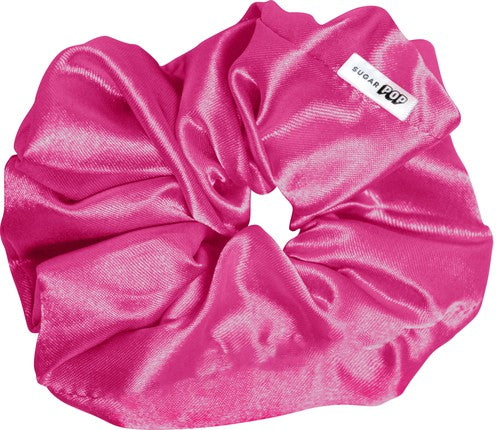 Dark Pink Satin Srunchie