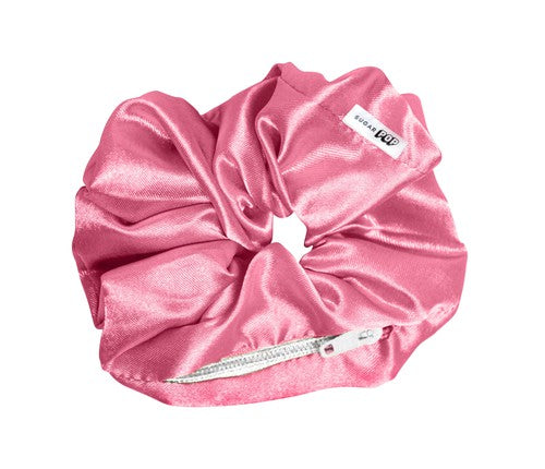 Pink Satin Scrunchie