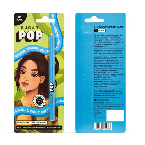SUGAR POP 24 Hour Waterproof Kajal - 01 Black