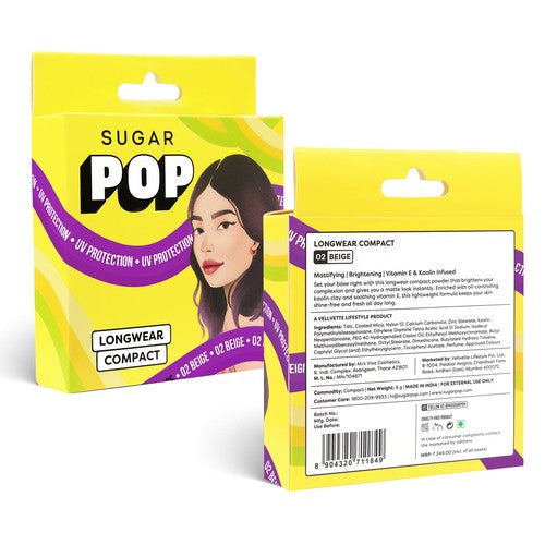 SUGAR POP Longwear Compact - 02 Beige