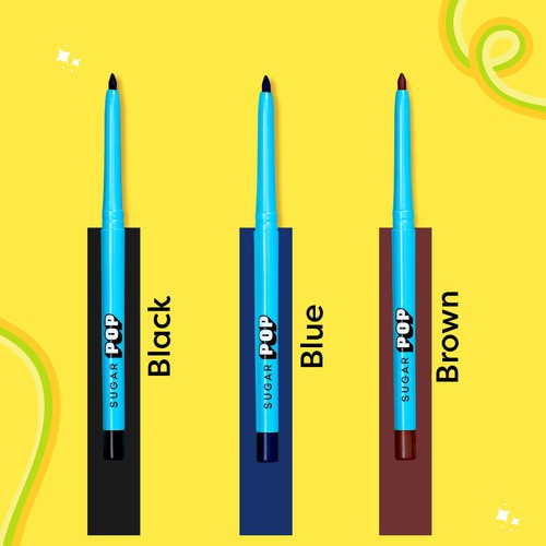 SUGAR POP Longwear Kajal set of 3 (Black + Blue + Brown)
