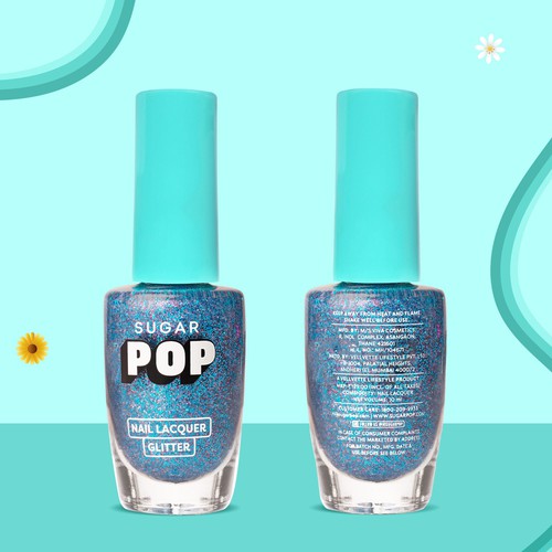 SUGAR POP Nail Lacquer Glitter 07 Ocean Sparkle