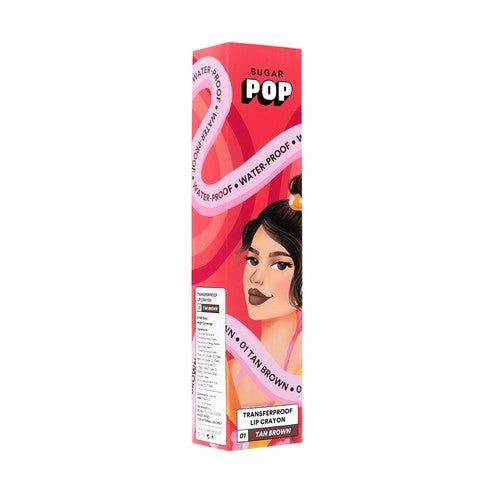 SUGAR POP Transferproof Lip Crayon 01 Tan Brown