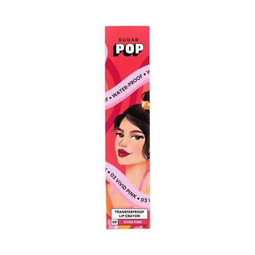 SUGAR POP Transferproof Lip Crayon 03 Vivid Pink