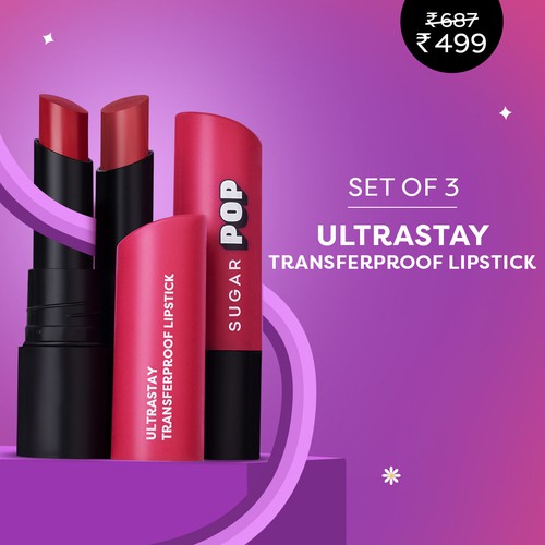 Set of 3 Ultrastay Transferproof Lipstick (GPay)