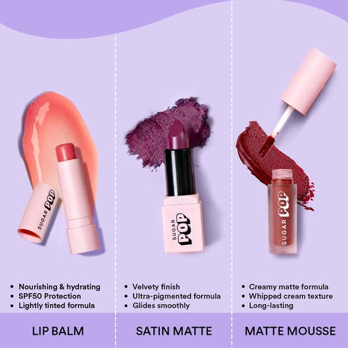 3-in-1 Starry Lip Kit (+free holographic pouch)