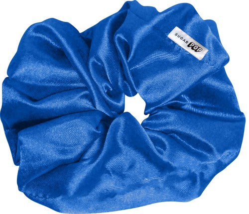 Dark Blue Satin Srunchie