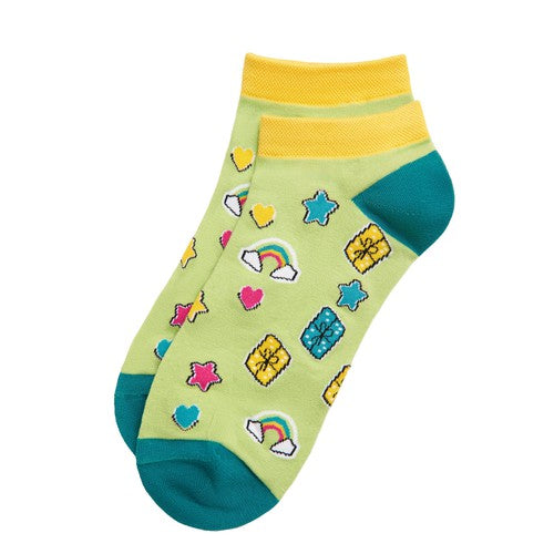 Hexafun Low Cut Ankle Length Green Sock - Pack of 1