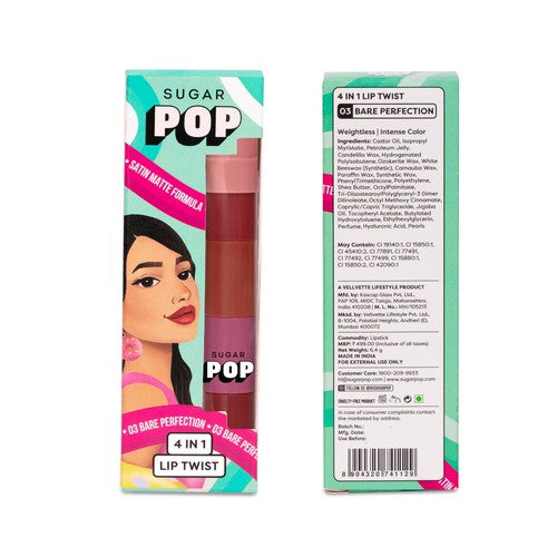 SUGAR POP 4 in 1 Lip Twist 03 Bare Perfection