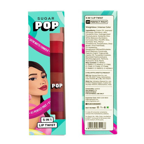 SUGAR POP 5 in 1 Lip Twist 01 Perfect Pout
