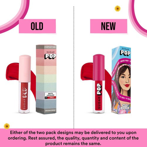 SUGAR POP Matte Lipcolour - 01 Chilli