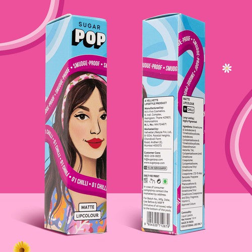 SUGAR POP Matte Lipcolour - 01 Chilli