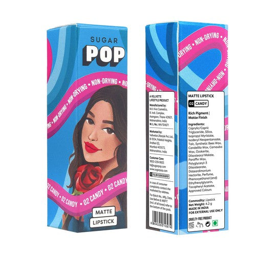 SUGAR POP Matte Lipstick - 02 Candy