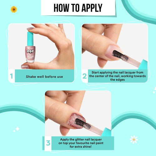 SUGAR POP Nail Lacquer Glitter - 01 Rose Quartz