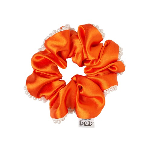SUGAR POP Pearl Scrunchie Orange