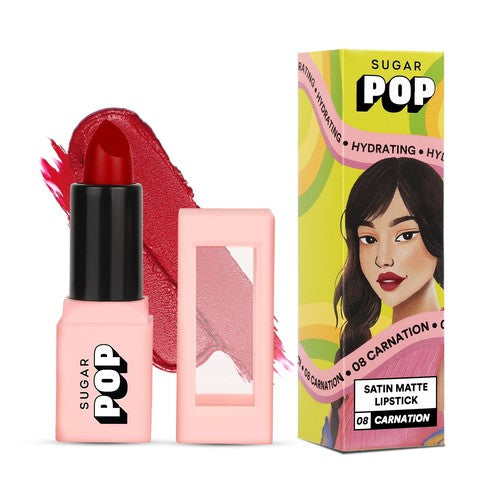 SUGAR POP Satin Matte Lipstick - 08 Carnation (GWP)