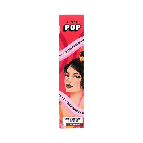 SUGAR POP Transferproof Lip Crayon 01 Tan Brown