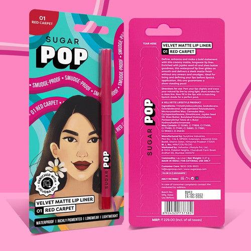 SUGAR POP Velvet Matte Lip Liner - 01 Red Carpet