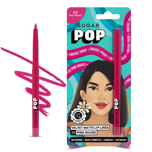 SUGAR POP Velvet Matte Lip Liner - 02 Pink Wave