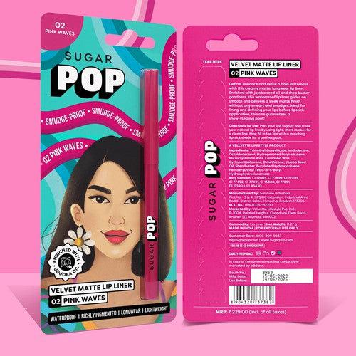 SUGAR POP Velvet Matte Lip Liner - 02 Pink Wave