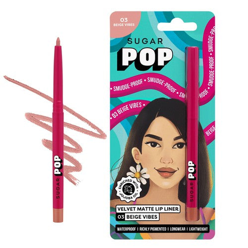SUGAR POP Velvet Matte Lip Liner - 03 Beige Vibes