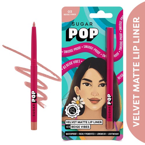 SUGAR POP Velvet Matte Lip Liner - 03 Beige Vibes