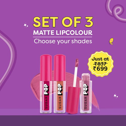 Set of 3 Matte Lipcolour
