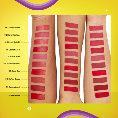 Set of 5 Kissproof Lipsticks