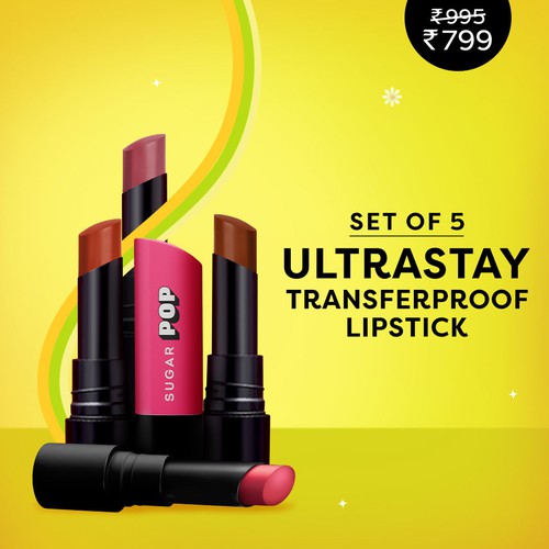 Set of 5 Ultrastay Transferproof Lipstick (GPay)