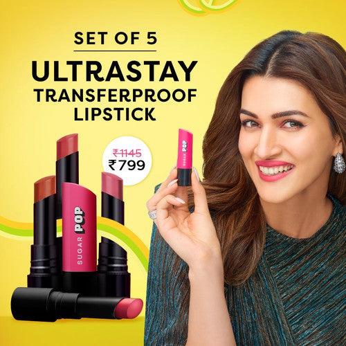Set of 5 Ultrastay Transferproof Lipstick